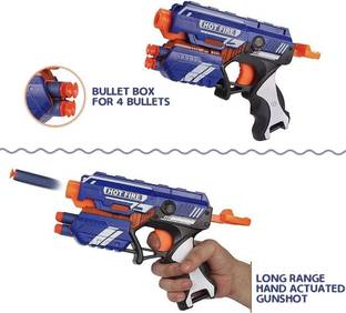 winner wings 10 Wall Stickable Foam Bullets fire gun for kids/ Kids Gun/Safe indoor game