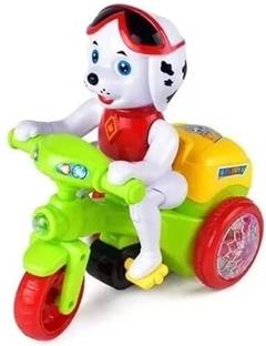 Goyal's Dancing Puppy Motorcycle Toy with Flashing Lights Music Sound Automatic Riding