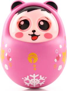 Play Nation Eye Blinking & Nodding Roly Poly Toy|Push & Shake Wobbling Soft Bell Sound Doll