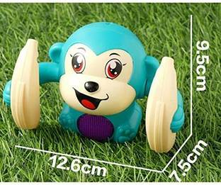 Toyvala Tumbling Rolling Monkey With Voice Sensor, Light, Music & Rotating Arms390