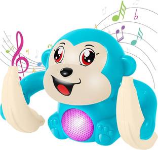KOBBET Dancing Monkey Musical Toys for Tumble Toy with Voice Control Light & Sound Toys