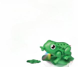 PromoCart Electric Cartoon Frog Bouncing Musical Frog with LED Light