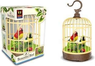 Zenex store Kids Singing Moving Chirping Beautiful Electronic Bird Pet Toy in Cage