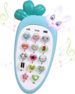KAVIH Radish Play Cell Phone Toy for Kids, Toddlers with Music, Ringtones, Lights
