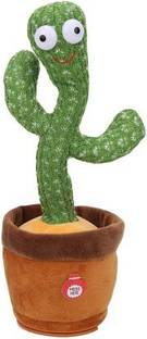 AS TRADERS Dancing Cactus Toy + USB Power Cable - Repeats What You Say Dances Sings 120 (