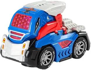 Ditto Goods Deformed Dino 2 in 1 Car | Transforming Dinosaur Car Toys with Light & Music