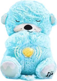 NIYAMAT Sleeping Breathing Teddy with Music and Light, Heart Beat Plush Toys