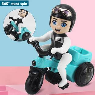 RutuFF Colorful Bike Scooter Motorcycle Tricycle Rotating Spot Stunt