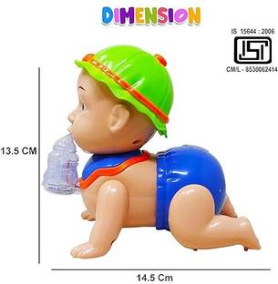 Adhira Toys Crawling Baby Toy /with Mus/ic & Light Fun Moving Toy for Baby