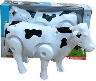 SURYAANSHI Cow Toy for Kids, Moving Toy for Children, Just Rotate Key Then Release The Toy