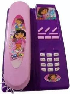 GVP Toys Cartoon Landline Telephone Toy Musical Battery Operated (Color as per stock)