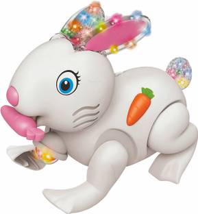 KIVANO Carrot Rabbit Bud Jumping Walking Electronic Bunny with Lights & Sounds