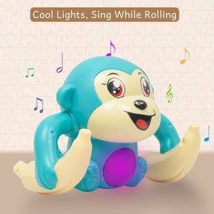 Planet of Toys Dancing Monkey Musical Toys for Kids Baby Spinning Rolling