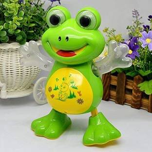 Toyporium Dancing Frog Toy with Vibrant Light Effect & Musical Sound For Kids|12