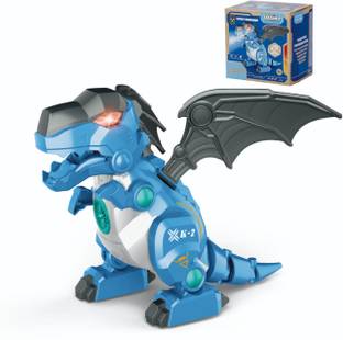 Tassino Electric Spray Dinosaur Toys for Kids Light and Sound (Blue)