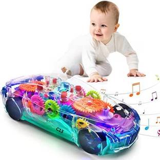 Just97 3D Concept Gear Car Toy, Transparent Car, With 360 Degree Rotation C38