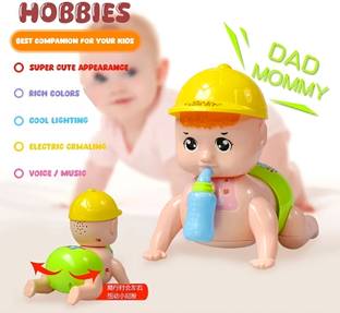 Zenex store Talking Runing Baby Toy Crawling Baby Toy With Lighting Music For New Born Baby