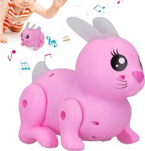 Ridhimani Jumping Hopping Interactive Rabbit Toy, Light Swing Ears & Tail Musical Bunny
