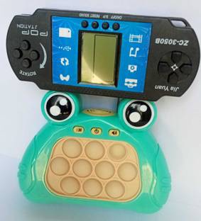 mayank & company Combo Hand Handled Pop Station Brick Game & Push Pop it Toy Under Stress Relief