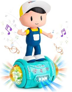 INOS 360 Degree Rotating Musical Dancing Boy 5D Light & Sound Toy