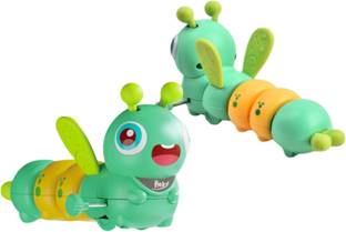ज़ुनबेला 1 pcs Cute Caterpillar Wind Up Key Operated Moving Toys for Kids रैटल