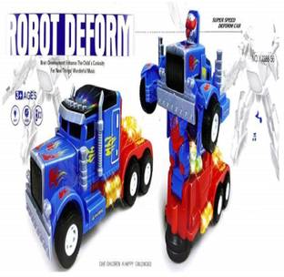 KTRS Battery Operated Converting Truck to Robot Robot to Truck with Light and Sound