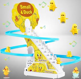 KAVANA Ducks Climbing Toys, LED Flashing Lights Music Climb Stairs Toy