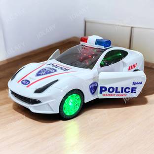 जोलेरी Door Opening Police Car Toy For Kids. Lights On Wheel And Siren Sound.