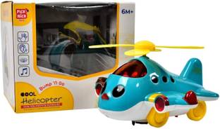 RRCollection Electric Moving Baby Helicopter with Lights for Fun and Learning