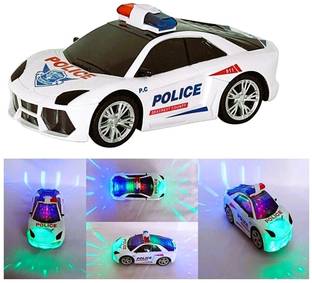 TOYACHI Bump & Go 3D Lights Police car with Sound and Lights (Multicolor)