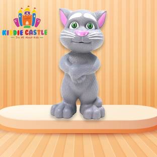 Kiddie Castle Intelligent Tom CAT with Touching, Talking & Voice Feature, Talking Cat Come with Stories and Touch Functions, Musical Cat Toy for Kids