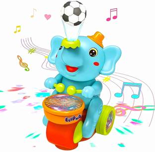 Stravos Dancing Ball Elephant Musical Toy Flashing Light and Amazing Sound Beating Drum