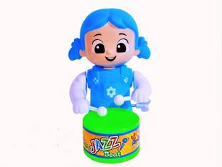 PRIMEFAIR Key-Operated Cute Drummer Musical Toy for Toddler Kids Birthday Gift Rattle