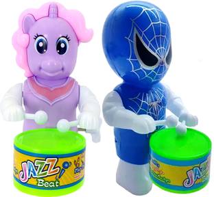 PRIMEFAIR Key-Operated Cute Drummer Toy for Kids Birthday Gift Rattle 6 Months baby Toys