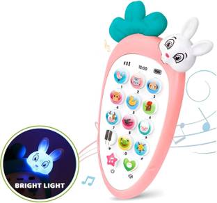 KOBBET Rabbit Phone Mobile Smart cell-Phone Toy Musical Sound & Light Battery Operated