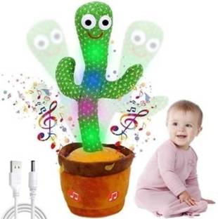 DeskFlex Musical Talking Cactus Toy – Repeats Voice & Dances to Music