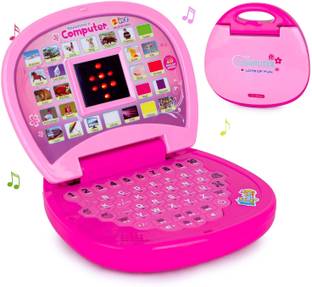 KOBBET Battery Operated Educational Learning Laptop Toy with LED Display & Music Effect