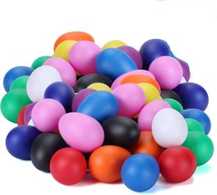 TechBlaze 10Qty Musical Egg Plastic Egg Shaker Music Toys Colorful Eggs for Music Learning