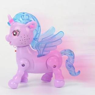 Toyvala Elfin 3D Lighting and Music Simulation Walking Unicorn Electric Toy-KJ