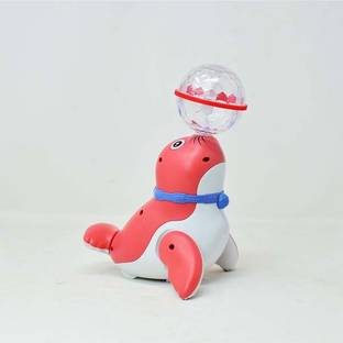 Littlin Dancing Seal Musical Toy with Light & Sound for Kids (Pack of 1) (Multicolor)