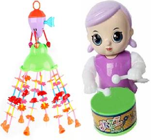 M S.Toys Baby Rattle Musical Merry Go Round Toy (Jhoomer) with Soothing Sound for Kids Rattle