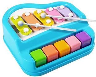 Madhavan Enterprise Non Battery 2 in 1 Mini Piano and Xylophone Toy