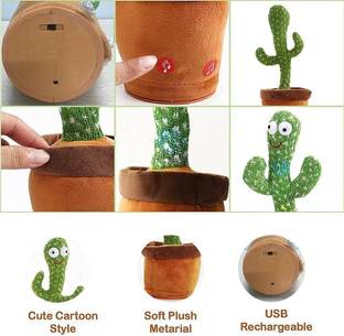 Haulsale Dancing Talking Cactus Plush Toy, Wriggle, Singing, Repeat What You Say-381