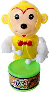PRIMEFAIR Drummer Key-Operated Monkey Toy for Baby with Drumming and Dancing Action Toy