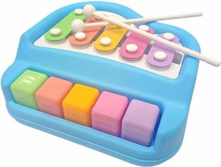 J K INTERNATIONAL 2 in 1 Xylophone and Piano Toy