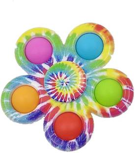 KIDOLOGY 1PC Rainbow Spinner Sensory Baby Bath Toys for 1-2 Year Gift for Toddlers