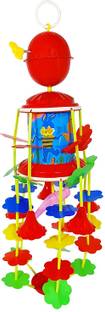 PRIMEFAIR Plastic Jhoomer Musical Merry Go Round Hanging Toy, Key Operated Sound Toys
