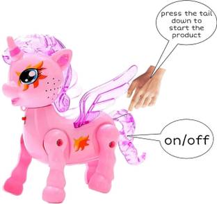 Mopaniraj Walking Leash Unicorn Electric Pet Light and Sound