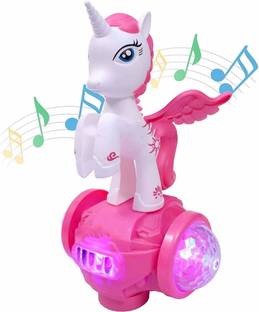iChoice Dancing Horse Toy for Kids Light & Music Bump n Go Action Dancing Unicorn Toy