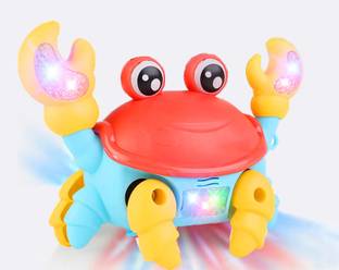 KOBBET Crawling Crab Baby Musical Toy Light & Sound Interactive Early Entertainment Toy